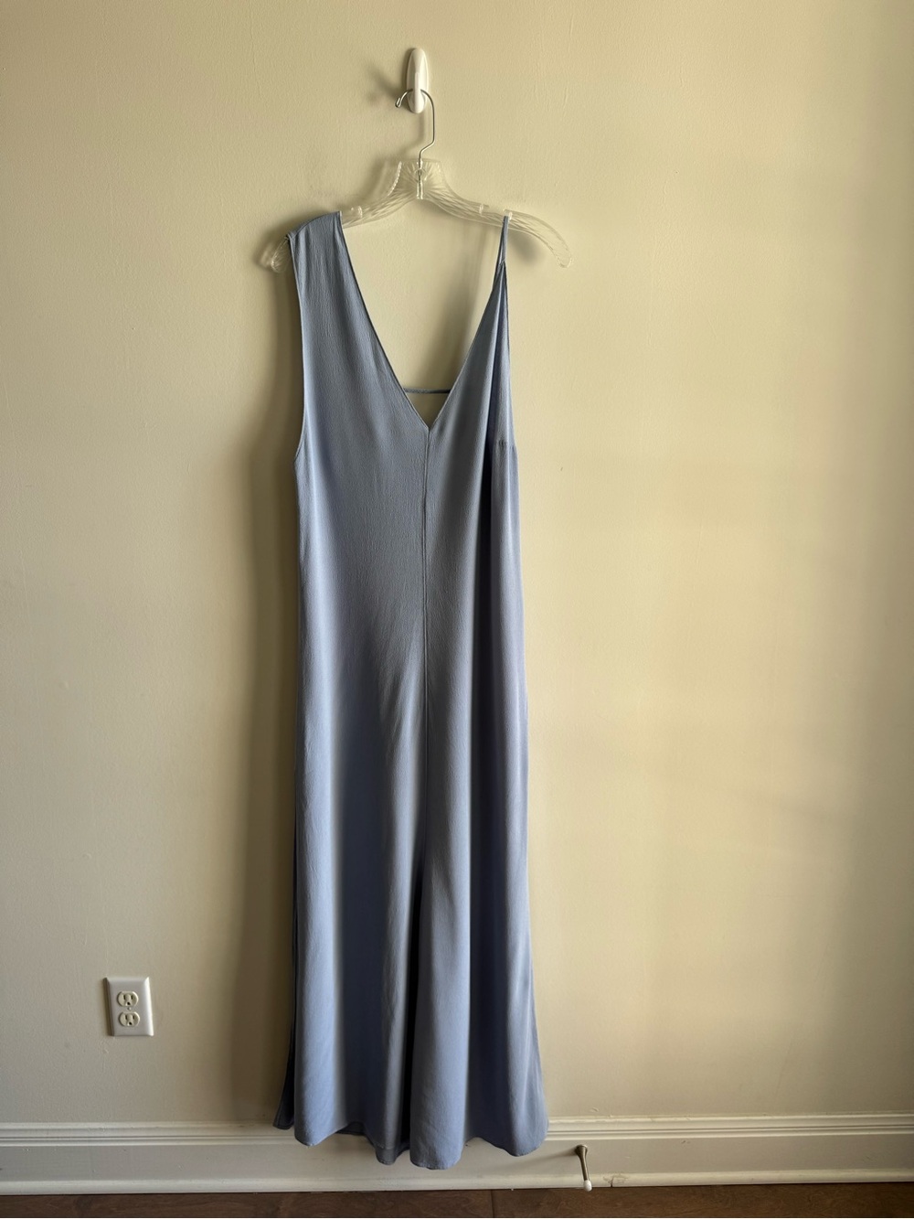Reformation Reformed V-Back Open Back Side Slit Maxi Dress